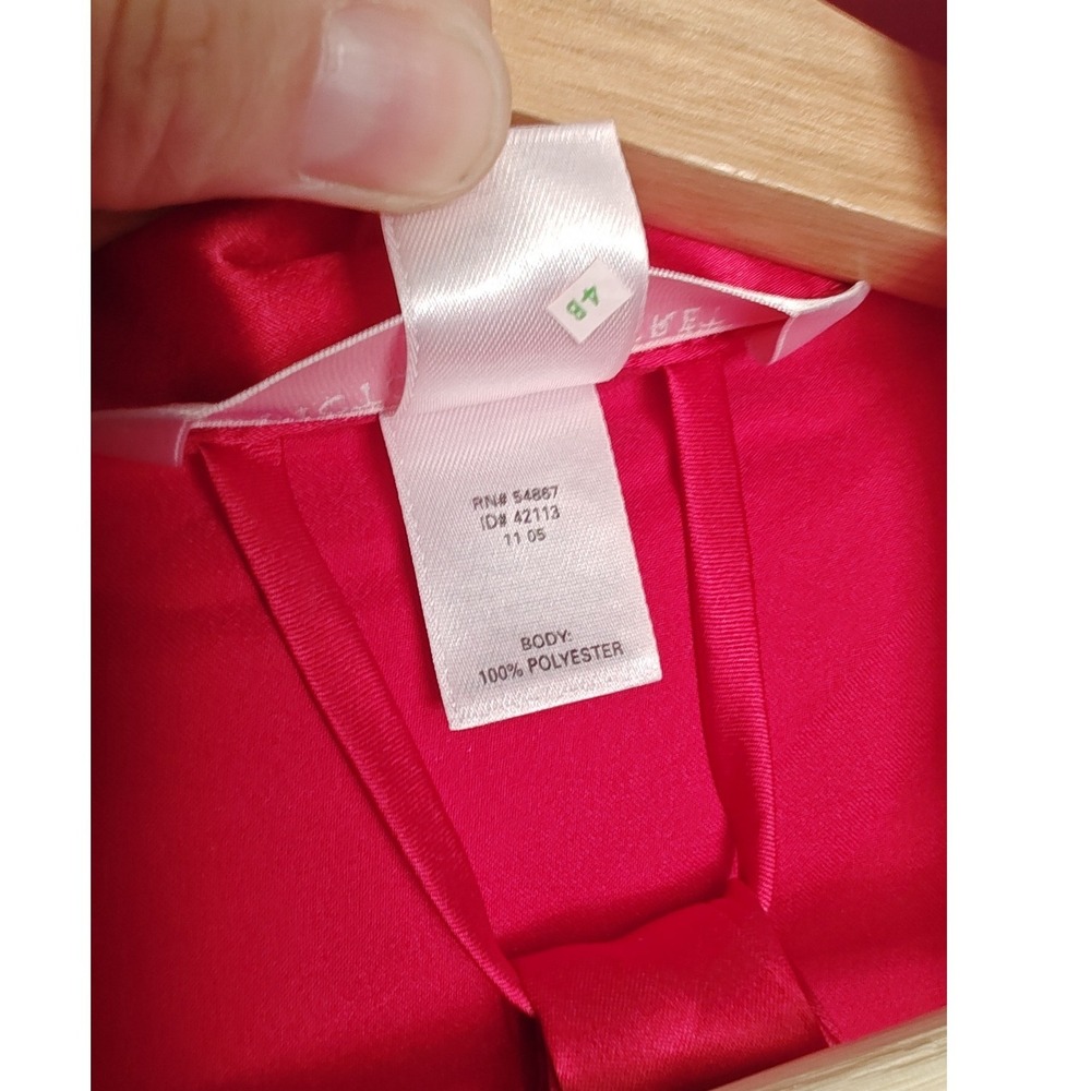 Victoria's Secret Angels Robe Red Satin Kimono Sleeve Wrap Belted O/S Feminine - Picture 5 of 5
